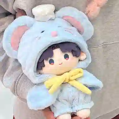 蒙小仔 可爱呆萌坐姿衣服 可换装熊猫 鼠鼠娃衣 玩偶周边