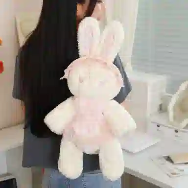 蒙小仔 可爱洛丽塔熊和兔公仔 陪伴安抚 关节可动 玩偶周边