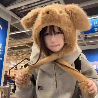 蒙小仔 秋冬帽子耳朵会动 可爱冬季护耳毛绒卡通小狗 保暖防寒加厚头帽 玩偶周边