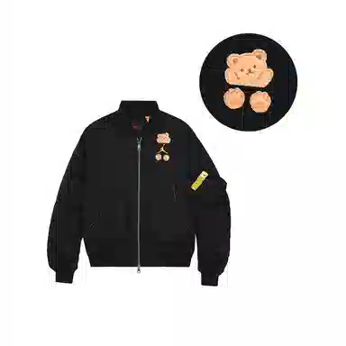 Jordan Bear Print Jacket Black
