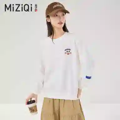 米子旗 潮流时尚简约长袖卫衣 女款