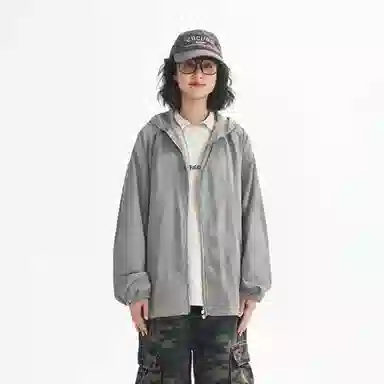 帝狼牛 轻薄凉感亲肤透气速干户外休闲百搭宽松连帽防晒服 男女同款