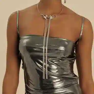 juunngle lab Orchid Long Necklace Copper