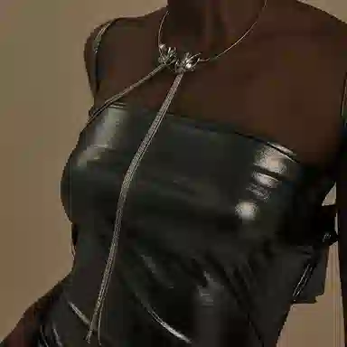 juunngle lab Orchid Long Necklace Copper