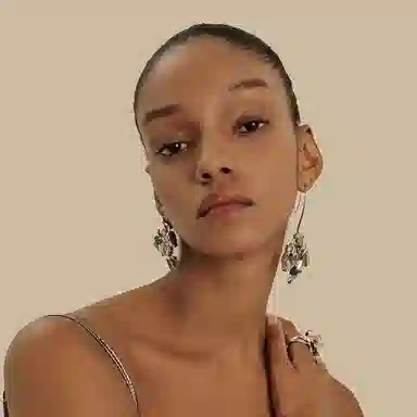 juunngle lab Orchid Earrings Platinum Copper