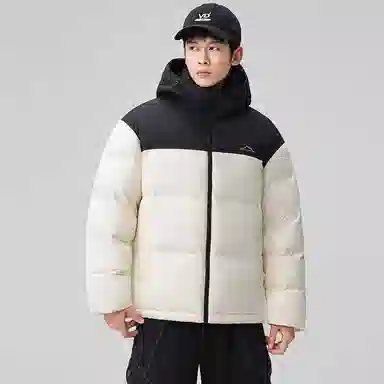 鸭鸭 极寒系列 石墨烯蓄热加厚保暖连帽冬季外套纯色韩版休闲基础百搭短款户外运动面包羽绒服 男女同款