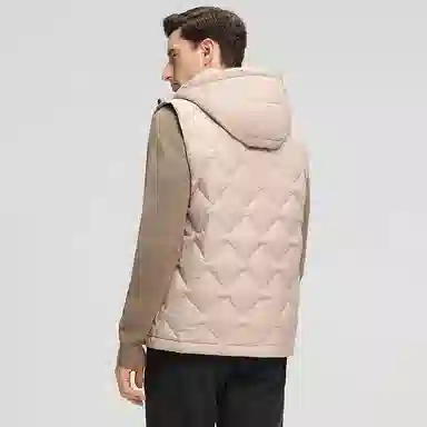 鸭鸭  韩版休闲可拆卸连帽短款秋冬季外套户外防寒保暖基础百搭外穿  羽绒马甲  男款