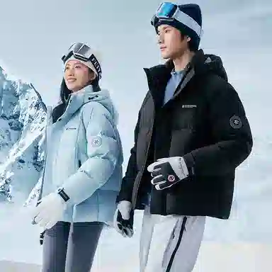 鸭鸭 时尚韩版冬季连帽保暖舒适高质量百搭潮流纯色简约羽绒服 男女同款