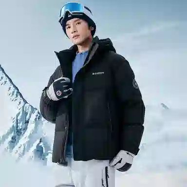 鸭鸭 时尚韩版冬季连帽保暖舒适高质量百搭潮流纯色简约羽绒服 男女同款