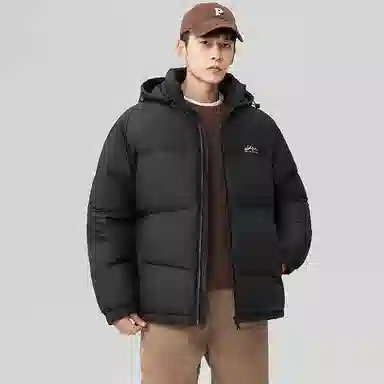 鸭鸭 极寒户外运动保暖冬季外套基础百搭短款可拆卸连帽面包羽绒服 男款