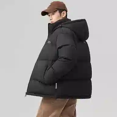 鸭鸭 极寒户外运动保暖冬季外套基础百搭短款可拆卸连帽面包羽绒服 男款