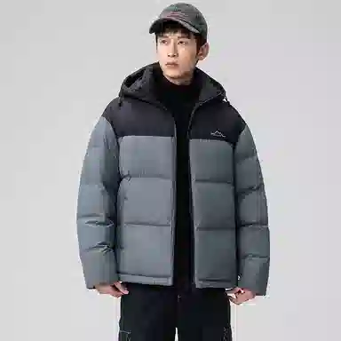 鸭鸭 极寒系列 石墨烯蓄热加厚保暖连帽冬季外套纯色韩版休闲基础百搭短款户外运动面包羽绒服 男女同款