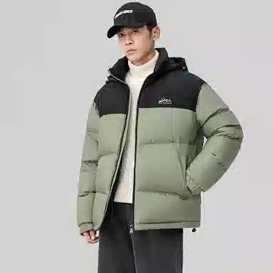 鸭鸭 极寒户外运动保暖冬季外套基础百搭短款可拆卸连帽面包羽绒服 男款