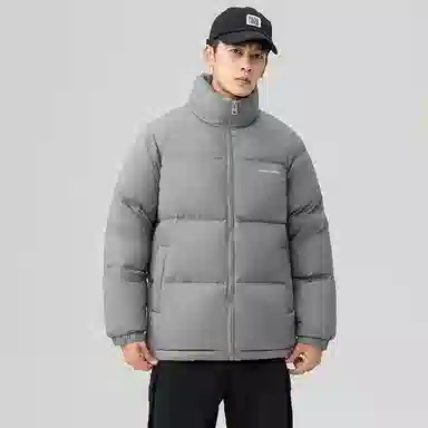 鸭鸭 户外运动韩系加厚保暖短款冬季外套纯色韩版休闲基础百搭立领面包羽绒服 男女同款