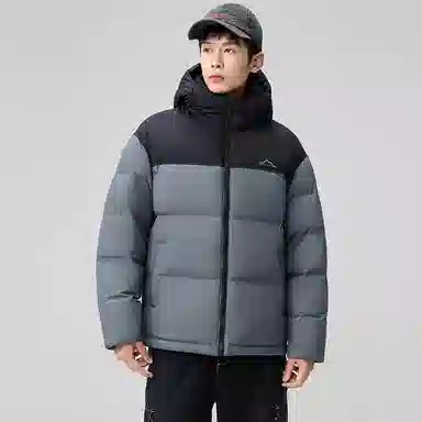 鸭鸭 极寒系列 石墨烯蓄热加厚保暖连帽冬季外套纯色韩版休闲基础百搭短款户外运动面包羽绒服 男女同款