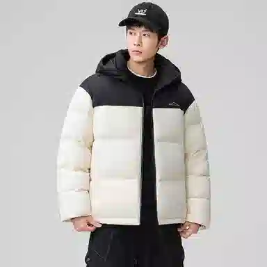 鸭鸭 极寒系列 石墨烯蓄热加厚保暖连帽冬季外套纯色韩版休闲基础百搭短款户外运动面包羽绒服 男女同款