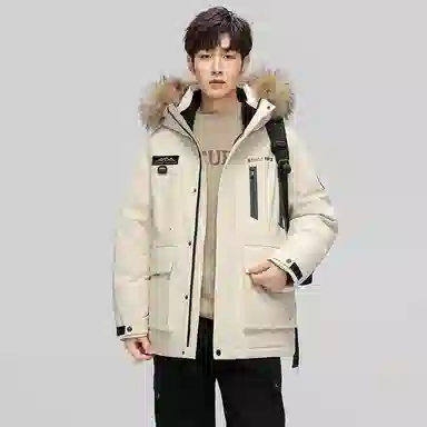 鸭鸭 蓝钻系列 中青年时尚韩版休闲百搭连帽宽松户外运动防寒保暖中长款羽绒服 男女同款