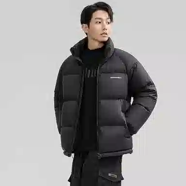 鸭鸭 户外极寒系列 纯色韩版休闲基础百搭短款立领运动面包羽绒服 男女同款