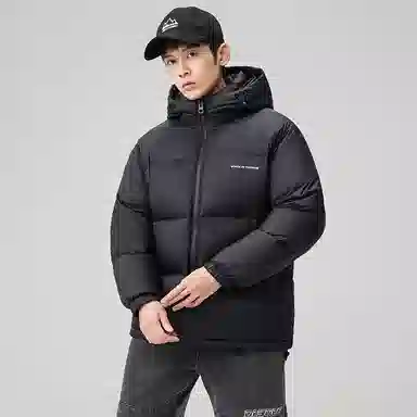鸭鸭 极寒系列 石墨烯蓄热加厚保暖连帽冬季外套纯色韩版休闲基础百搭短款户外运动面包羽绒服 男女同款