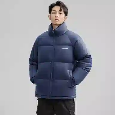 鸭鸭 户外极寒系列 纯色韩版休闲基础百搭短款立领运动面包羽绒服 男女同款