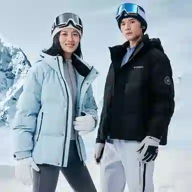 鸭鸭 时尚韩版冬季连帽保暖舒适高质量百搭潮流纯色简约羽绒服 男女同款