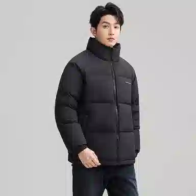 鸭鸭 户外极寒系列 纯色韩版休闲基础百搭短款立领运动面包羽绒服 男女同款