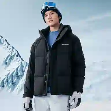 鸭鸭 时尚韩版冬季连帽保暖舒适高质量百搭潮流纯色简约羽绒服 男女同款