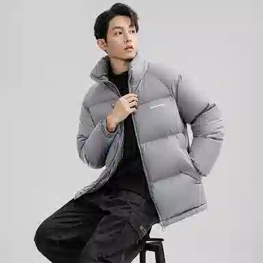 鸭鸭 户外极寒系列 纯色韩版休闲基础百搭短款立领运动面包羽绒服 男女同款