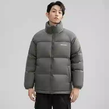 鸭鸭 户外极寒系列 纯色韩版休闲基础百搭短款立领运动面包羽绒服 男女同款