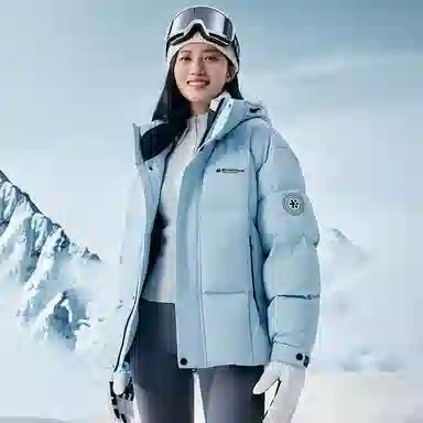 鸭鸭 时尚韩版冬季连帽保暖舒适高质量百搭潮流纯色简约羽绒服 男女同款