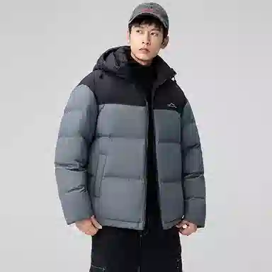 鸭鸭 极寒系列 石墨烯蓄热加厚保暖连帽冬季外套纯色韩版休闲基础百搭短款户外运动面包羽绒服 男女同款