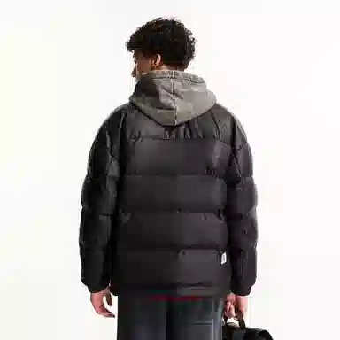 Jack Jones x NBA Chicago Bulls Black Puffer Jacket