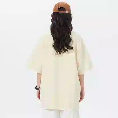 FREO3N Letter Print Crewneck T-Shirt