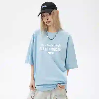 FREO3N Letter Print Crewneck T-Shirt