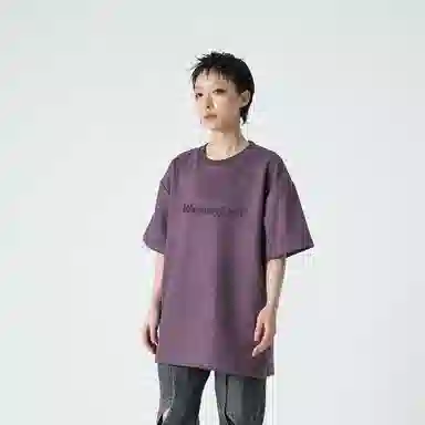 WARNING LIGHT Burnout Suede T-Shirt