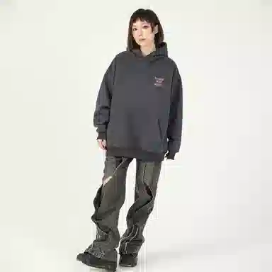 WARNING LIGHT Cross Print Hoodie