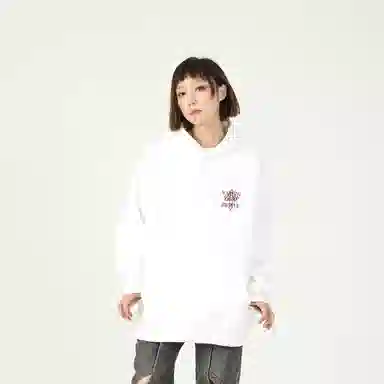 WARNING LIGHT Cross Print Hoodie