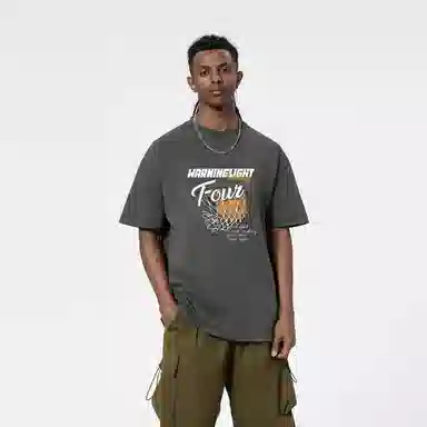 WARNING LIGHT Graphic Print T-Shirt