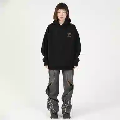 WARNING LIGHT Cross Print Hoodie