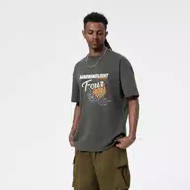 WARNING LIGHT Graphic Print T-Shirt