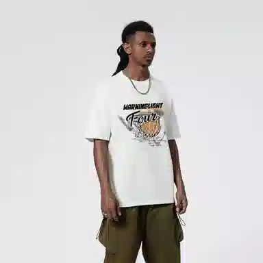 WARNING LIGHT Graphic Print T-Shirt