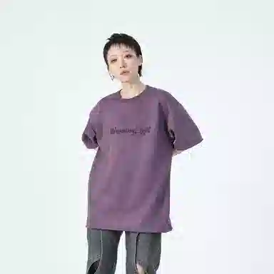 WARNING LIGHT Burnout Suede T-Shirt