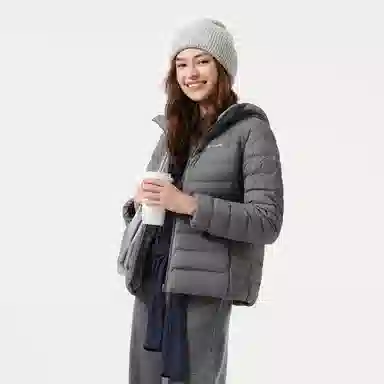 坦博尔 轻薄短款连帽通勤羽绒服 女款