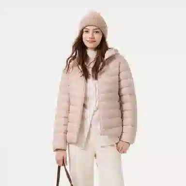 坦博尔 轻薄短款连帽通勤羽绒服 女款