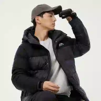 坦博尔 简约连帽休闲长袖羽绒服 男款