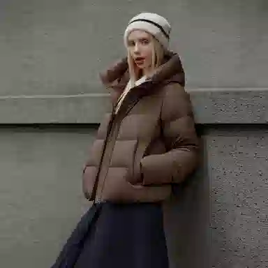 坦博尔 时尚百搭潮流纯色长袖通勤面包羽绒服 女款