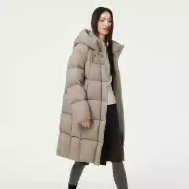 坦博尔 过膝纯色简约羽绒服 女款