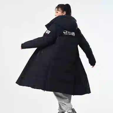 坦博尔 字母印花加厚长款羽绒服 男女同款