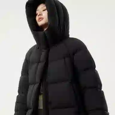 坦博尔 过膝纯色简约羽绒服 女款