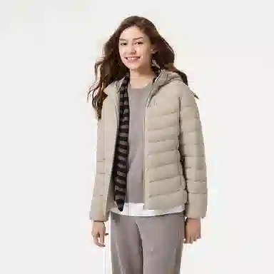 坦博尔 轻薄短款连帽通勤羽绒服 女款